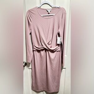 Nine West Mauve Long Sleeve Dress
